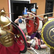 Hoplites in close combat with Hypaspists